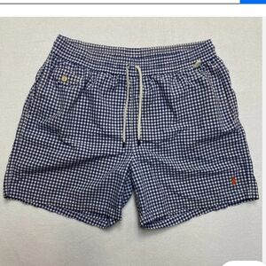 Polo Ralph Lauren Gingham  Blue Checkered Swim Shorts size S